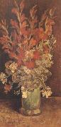 Vincent Van Gogh Vase with Gladioli and Carnations (nn04) Spain oil painting artist